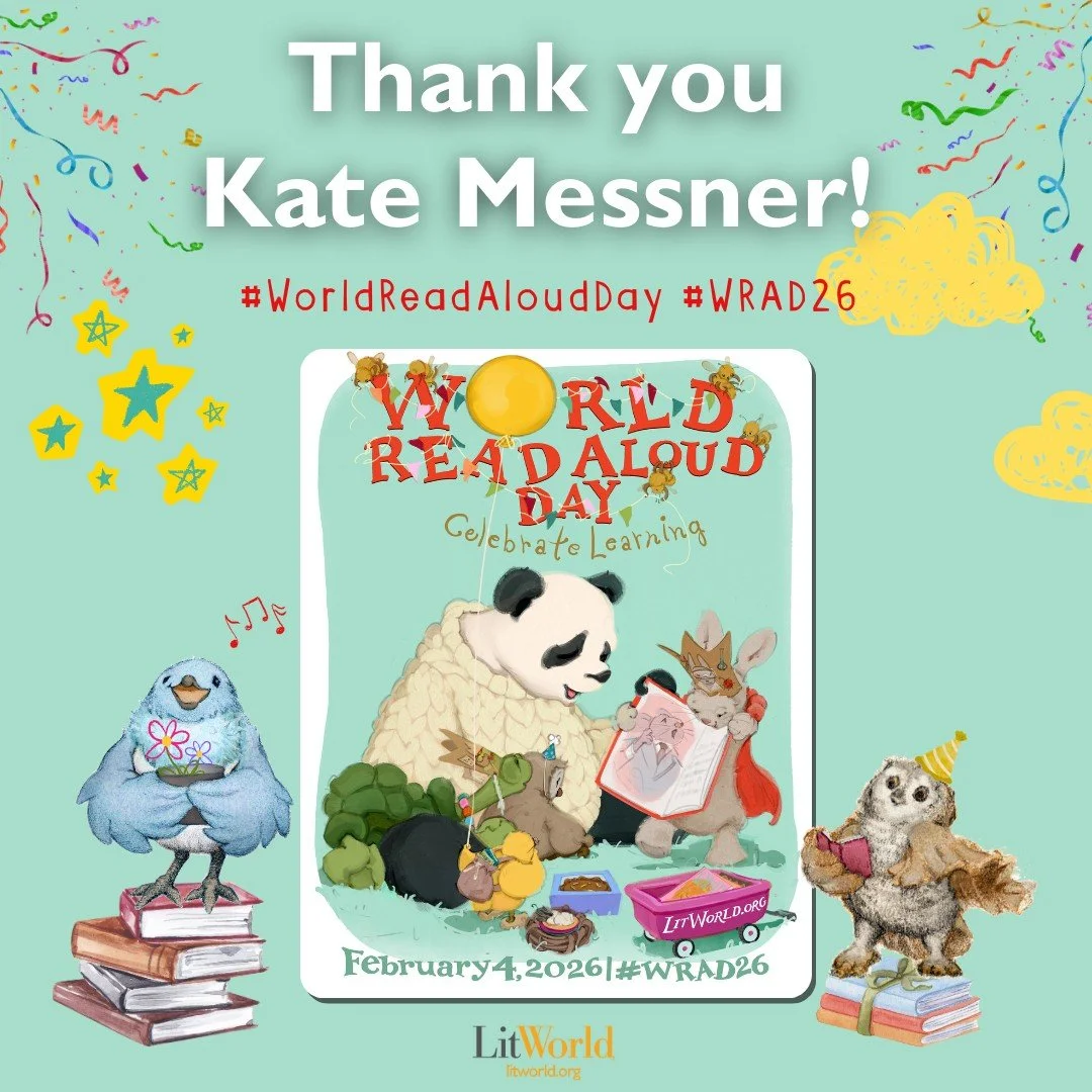 #WorldReadAloudDay wouldn't be the same without our author read-alouds, and for that we want to give a rousing shoutout to author @katemessner! Every year she organizes an incredible lineup of authors who volunteer their time to read aloud to schools