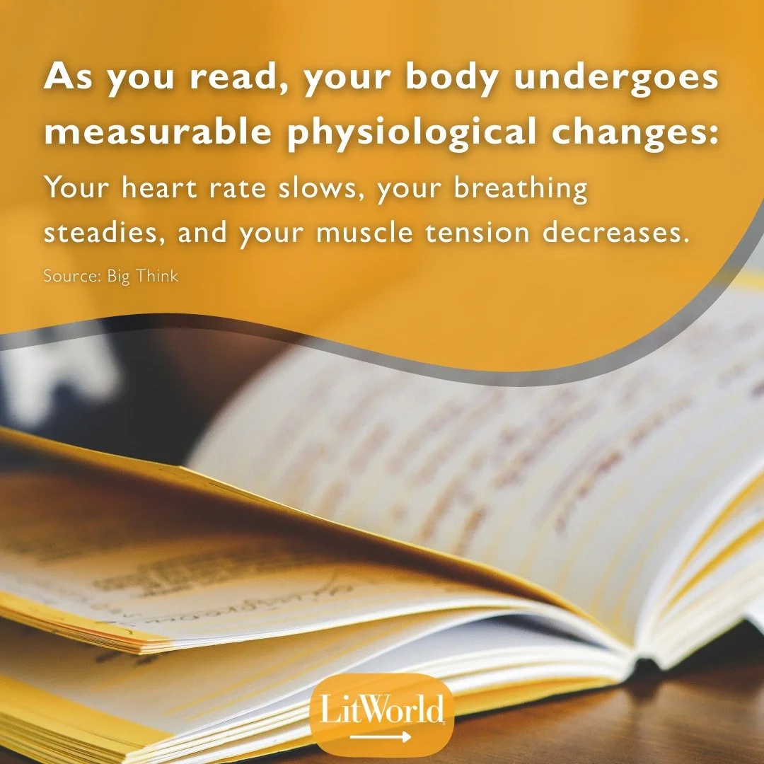 Reading isn't just good for your brain. It brings your nervous system into a different state entirely, altering your heartbeat, breathing, and muscle tension - all essential functions in order to relax in an overstimulated world 🧠