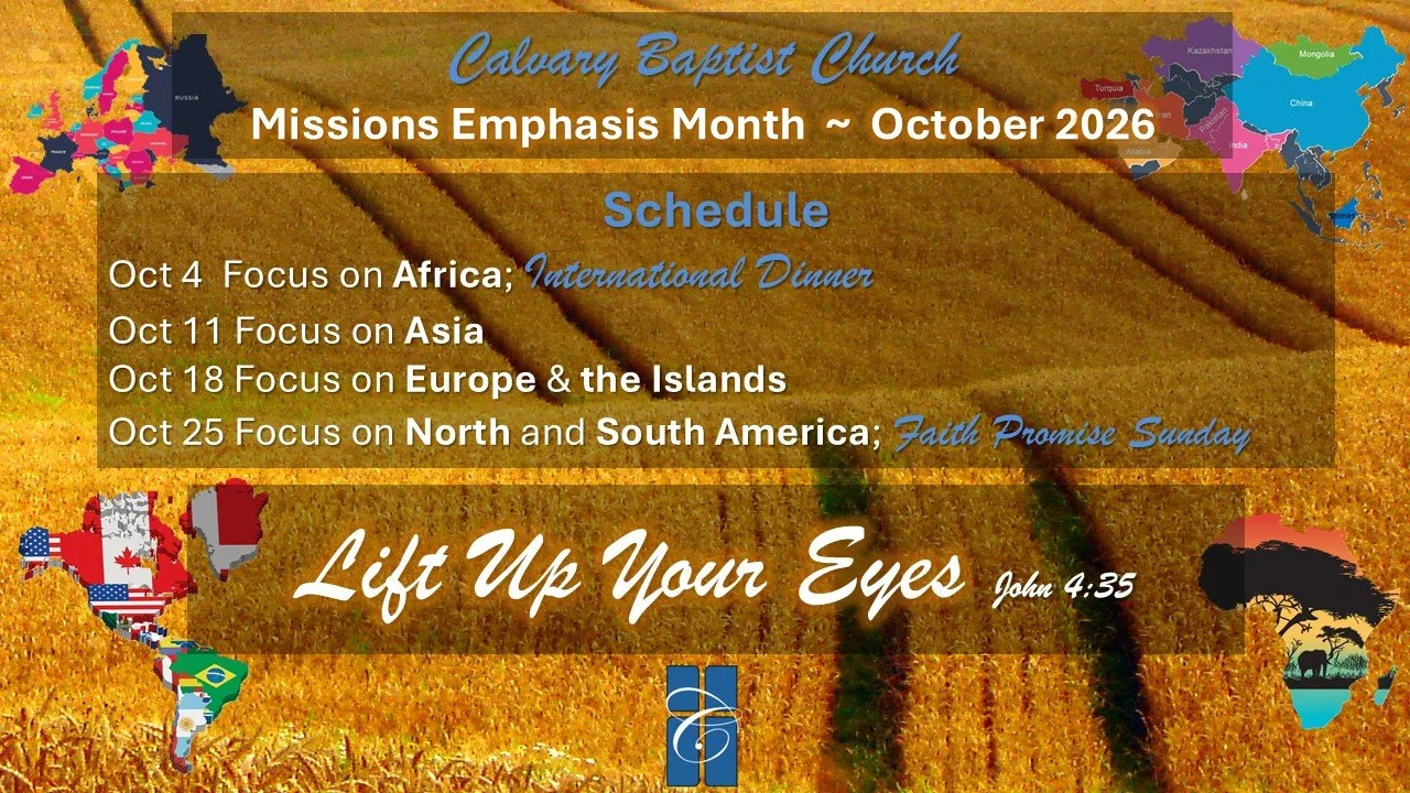 Missions Month begins