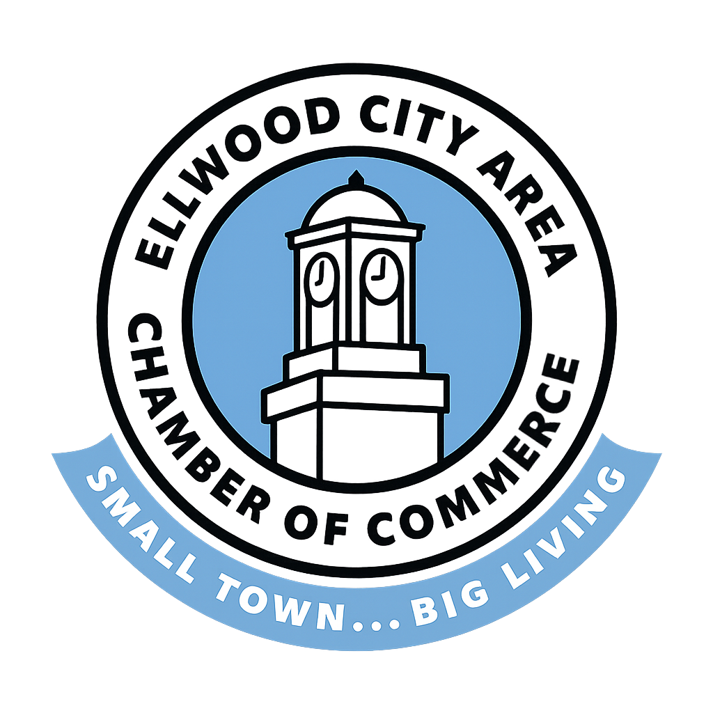 The logo of the Ellwood City Area Chamber of Commerce