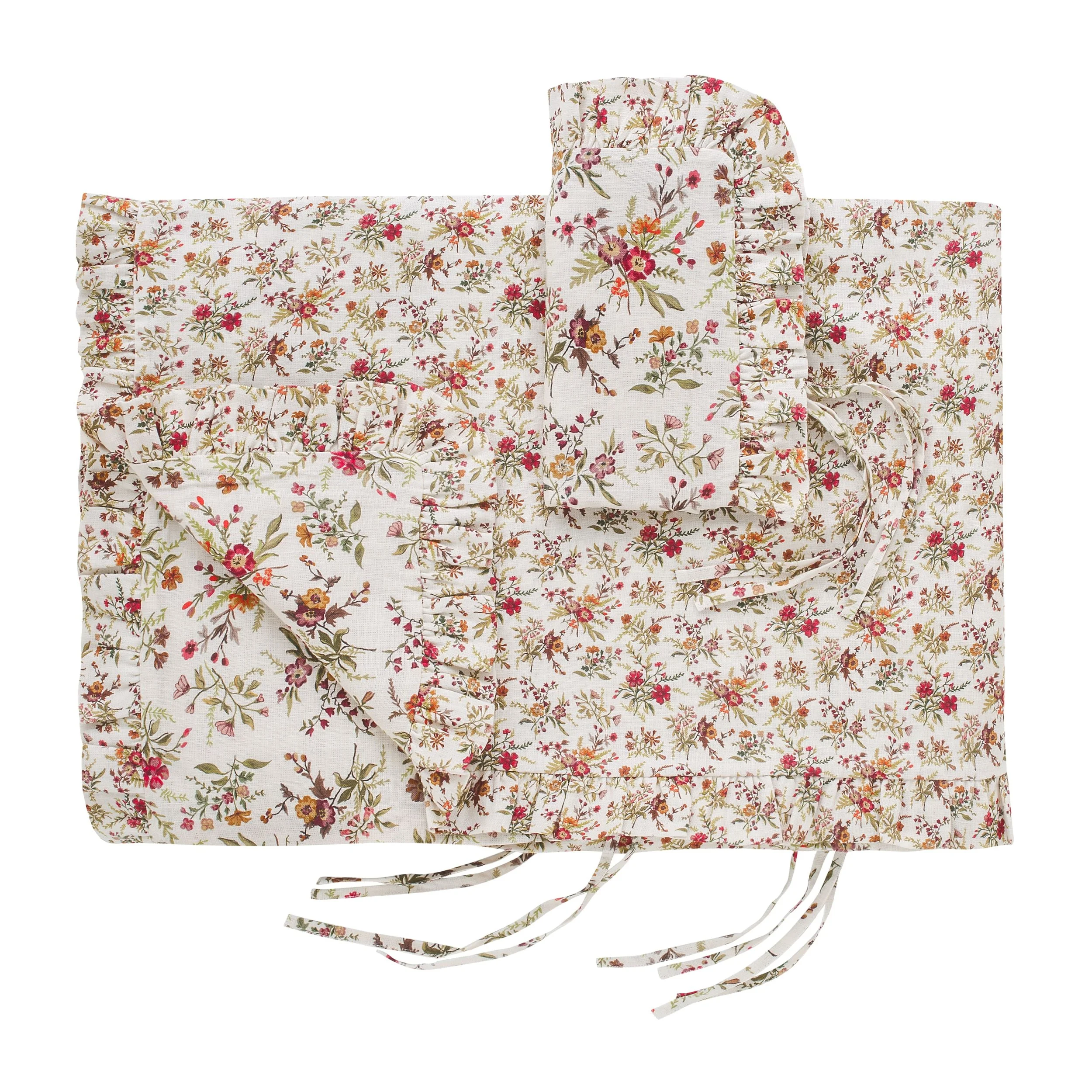 Prairie floral bed set in a bag, cream