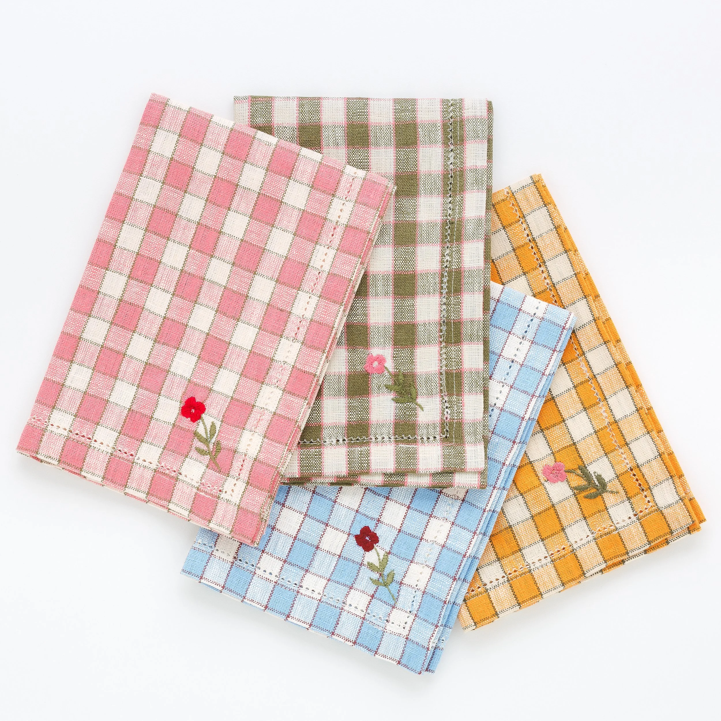 Gingham napkins, sold in pairs