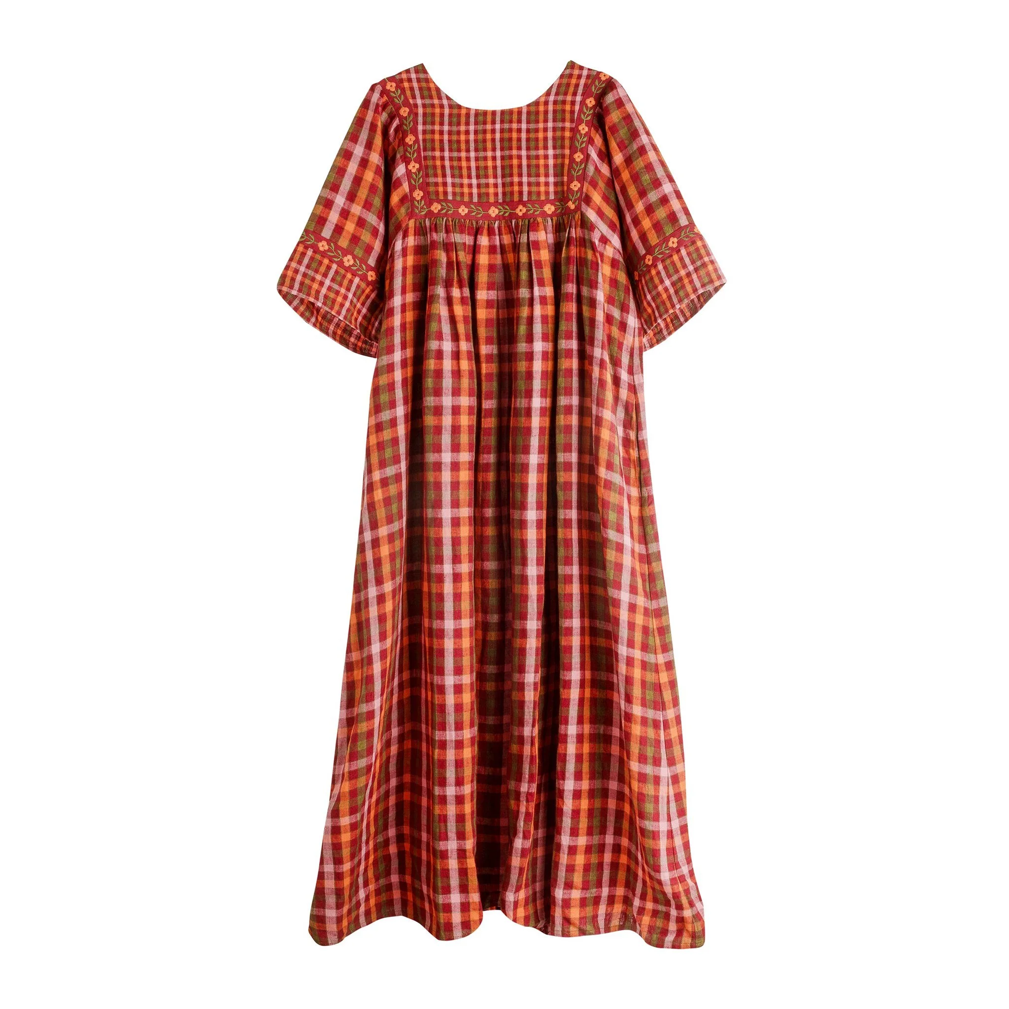 Luumu check maxi nightie/dress