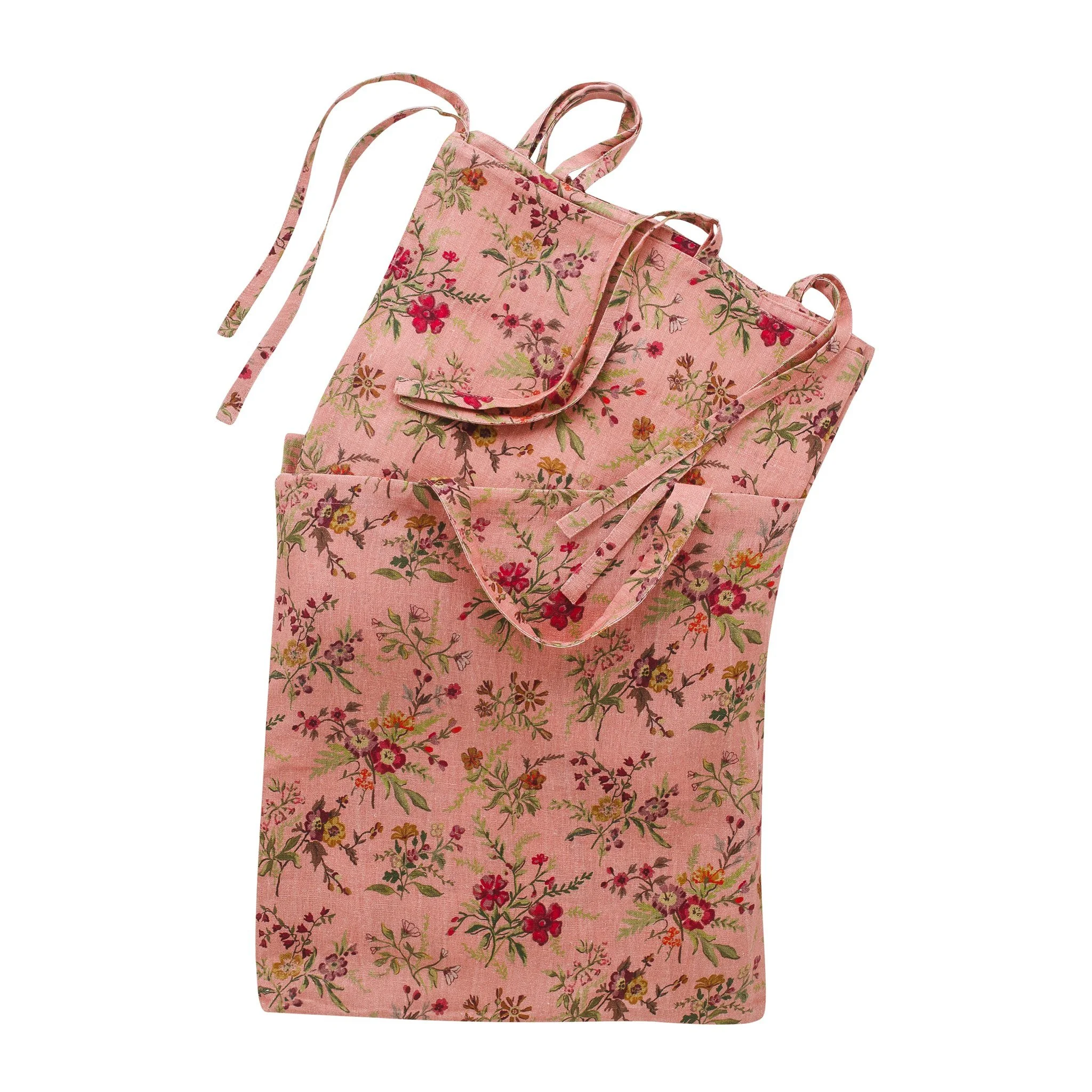 Prairie floral curtains, a pair in a bag, peony