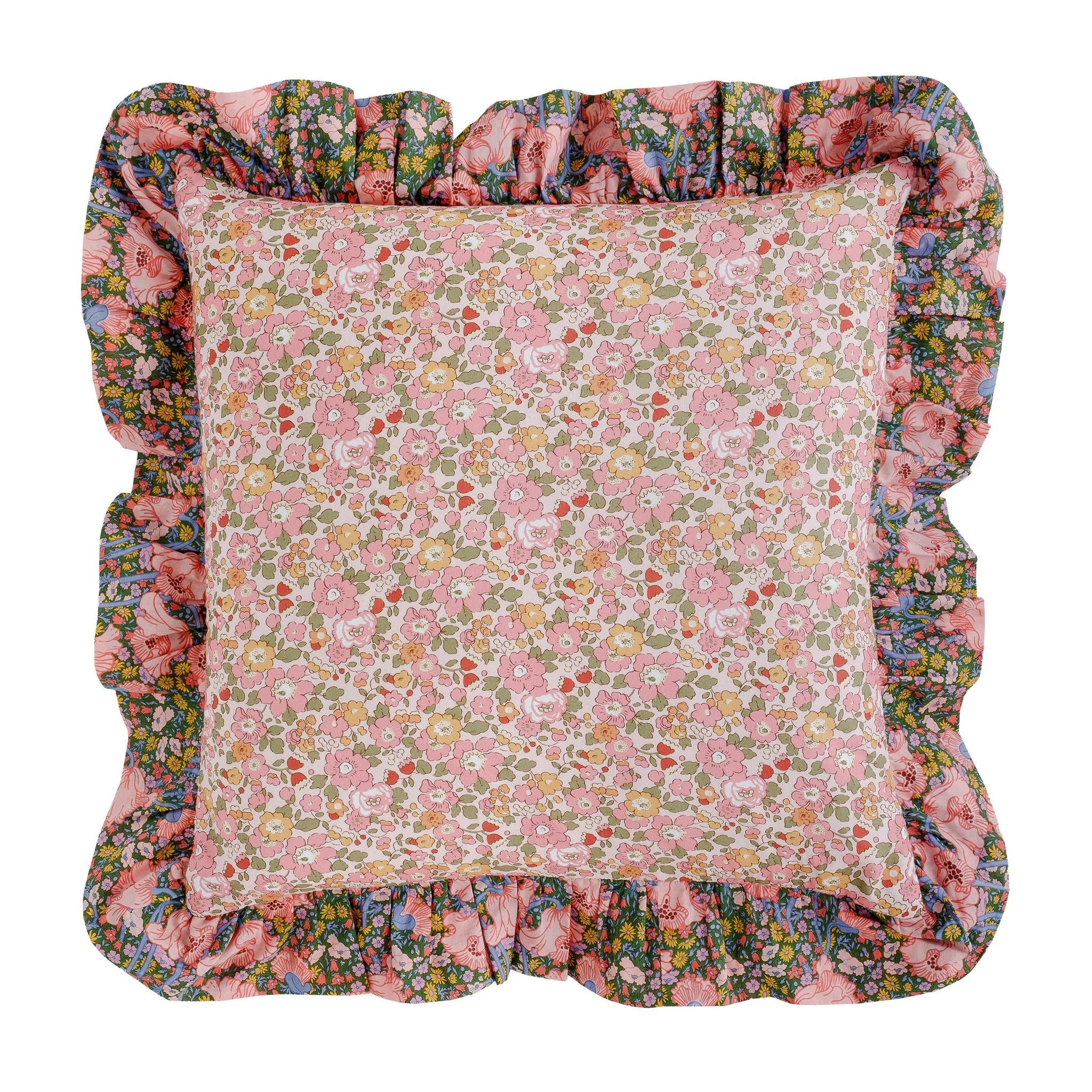 Betsy 'Made with Liberty fabrics' frill cushion