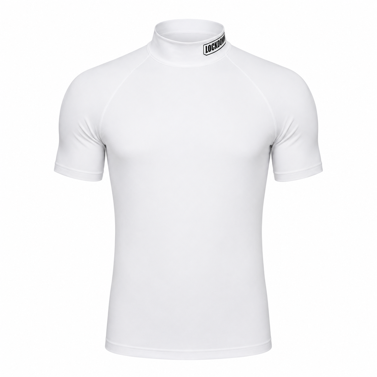 LockDownD Turtleneck Compression Shirt white
