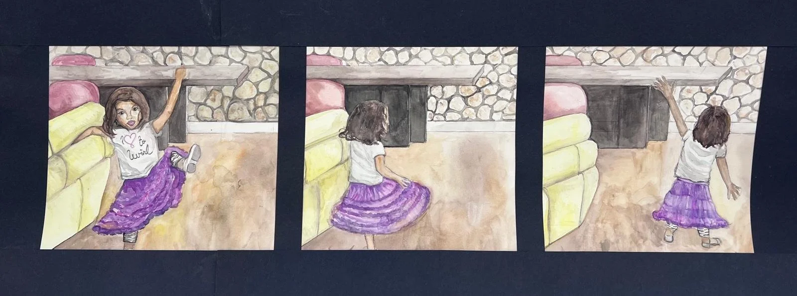 Little girl dancing- ArtwithIsha