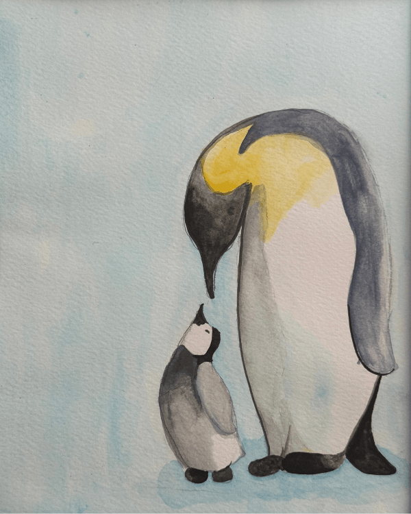 Penguin drawing - Art with Isha