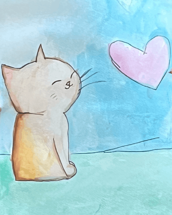 Cat drawing- Art with Isha