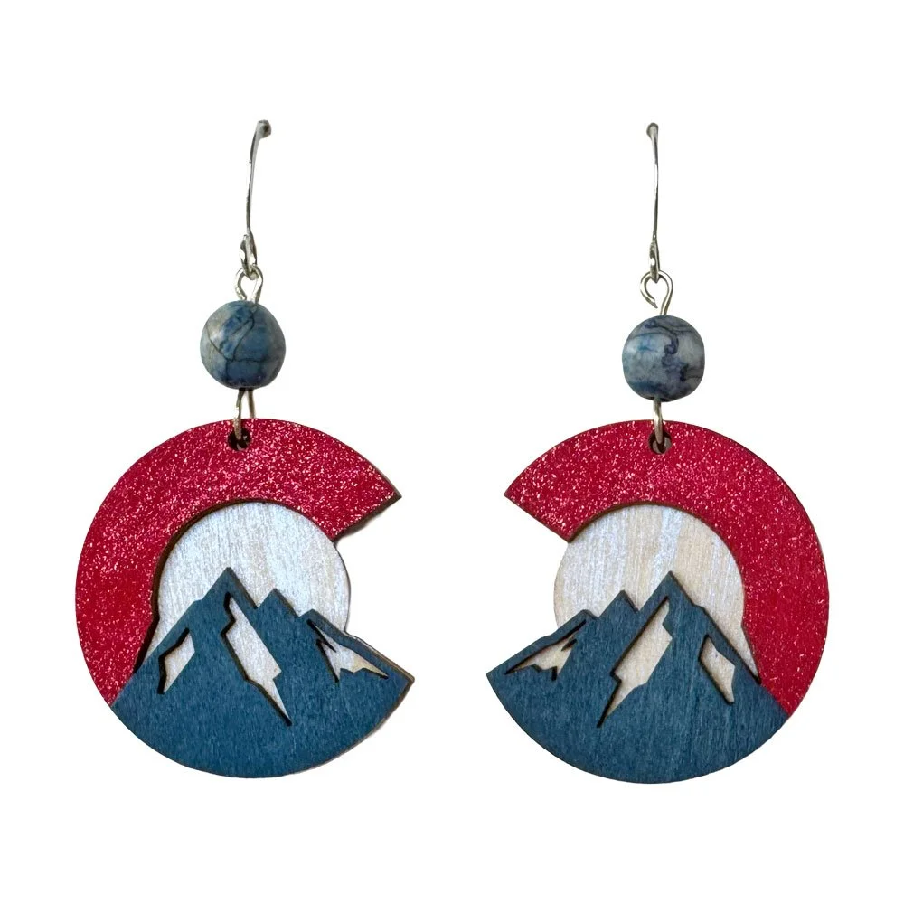 Pearly Sky Mountain Earrings