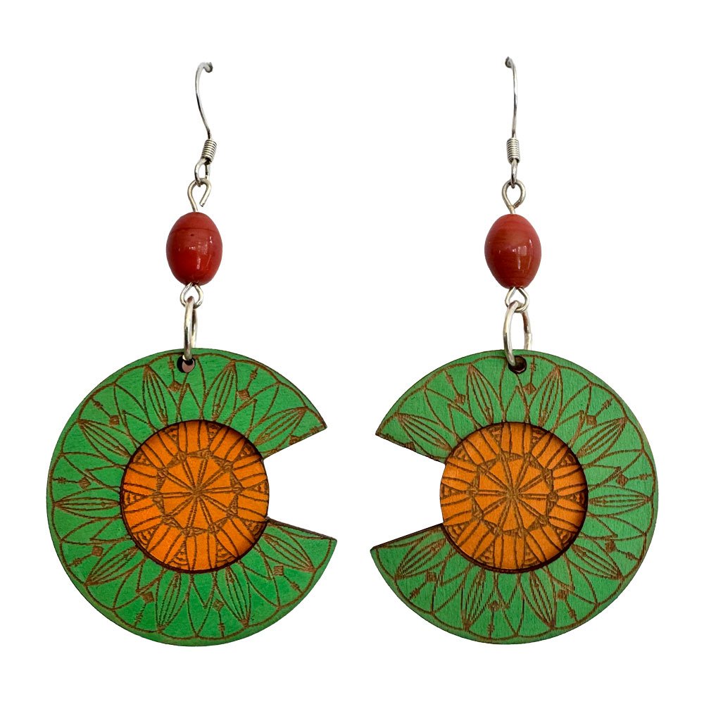 Sacred Geometry Radiant Sunflower Earrings