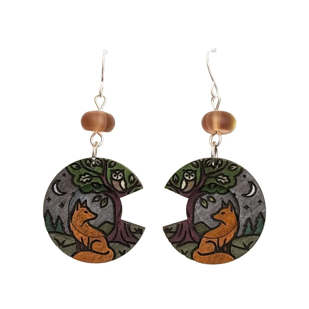 Moonlit Fox Earrings