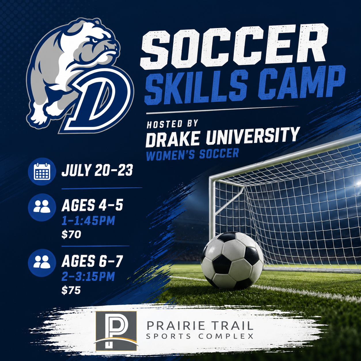 Drake Women's Soccer Indoor Skills Camp