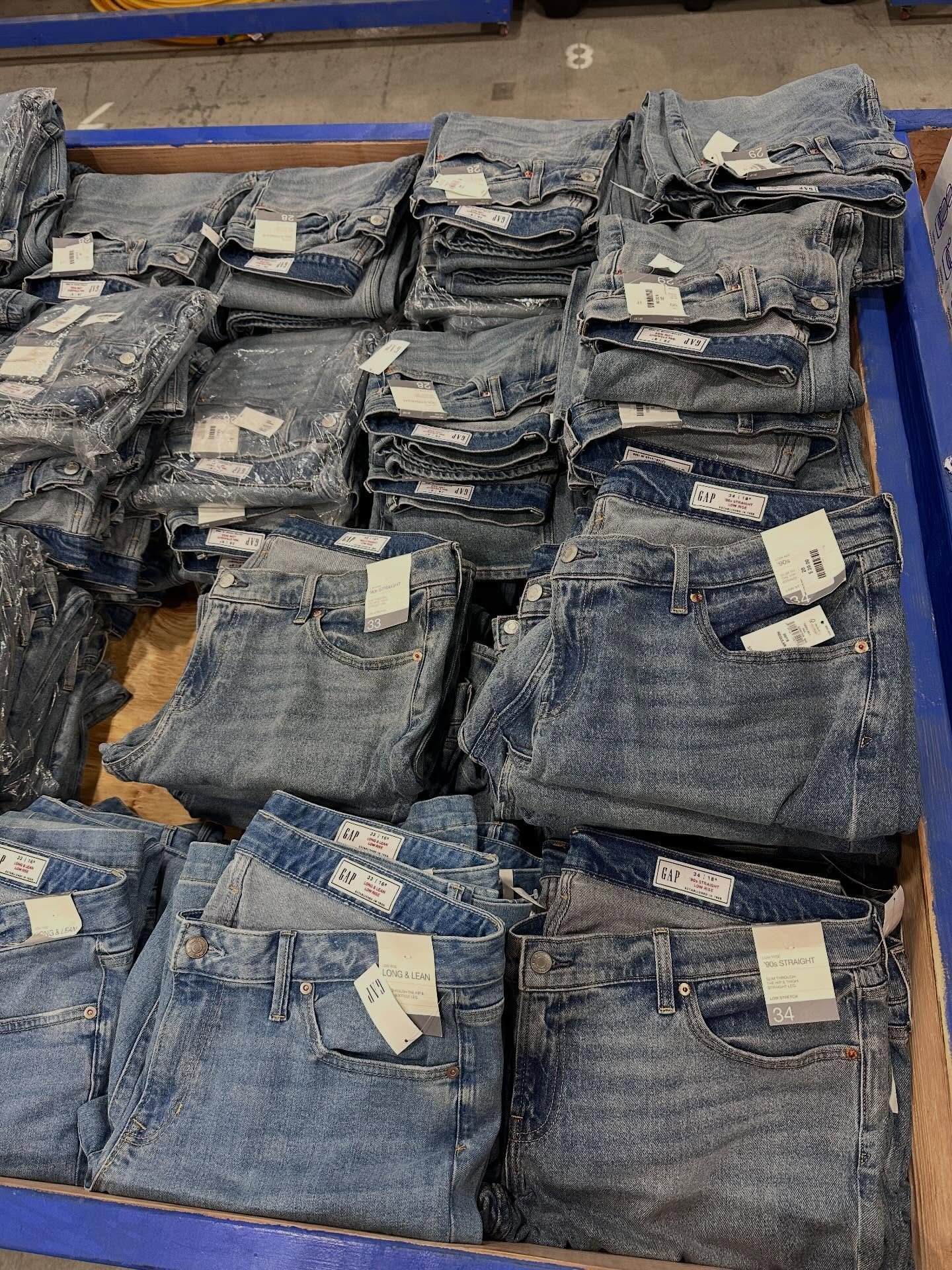 🔥 NEW DROP ALERT at Pallet Kings 🔥

A HUGE load of brand-new, with tags Gap jeans just hit our shelves!
👖 Sizes 24&ndash;34
💲 ONLY $10 EACH &mdash; cheaper than anywhere you&rsquo;ll find

Perfect fits, classic styles, unbeatable prices. Once the