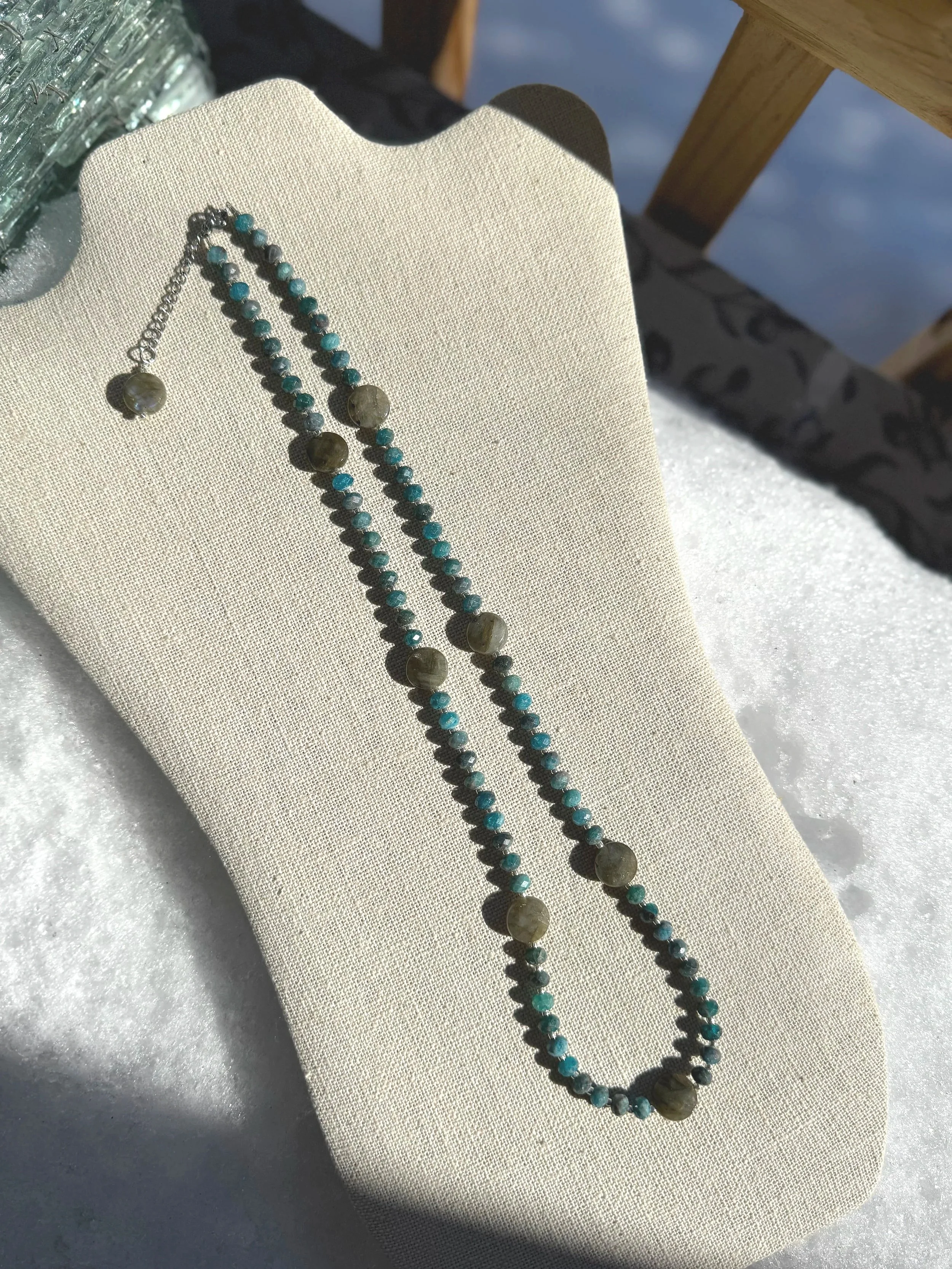 Labradorite & Blue Apatite Necklace