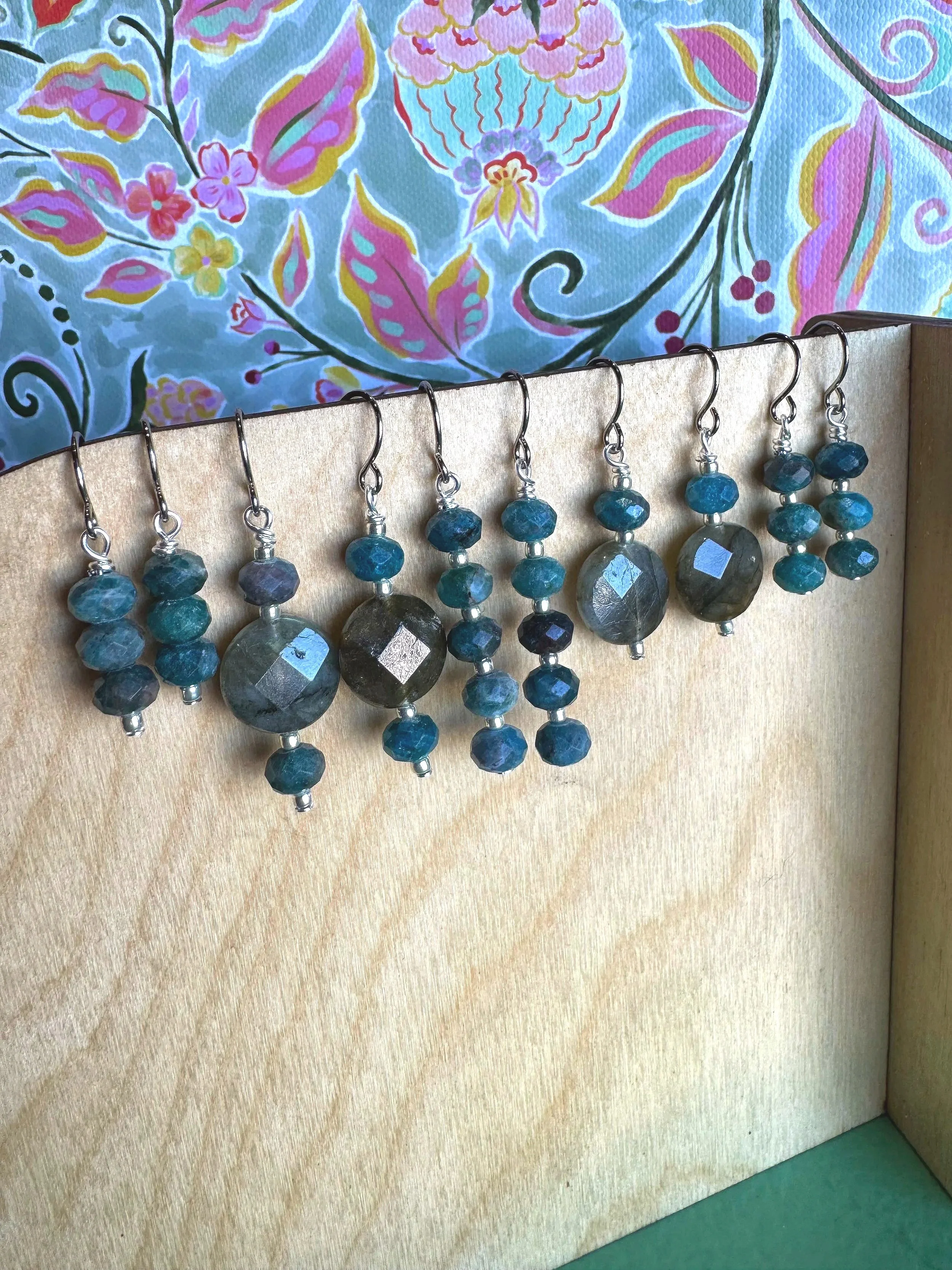 Blue Apatite Earrings