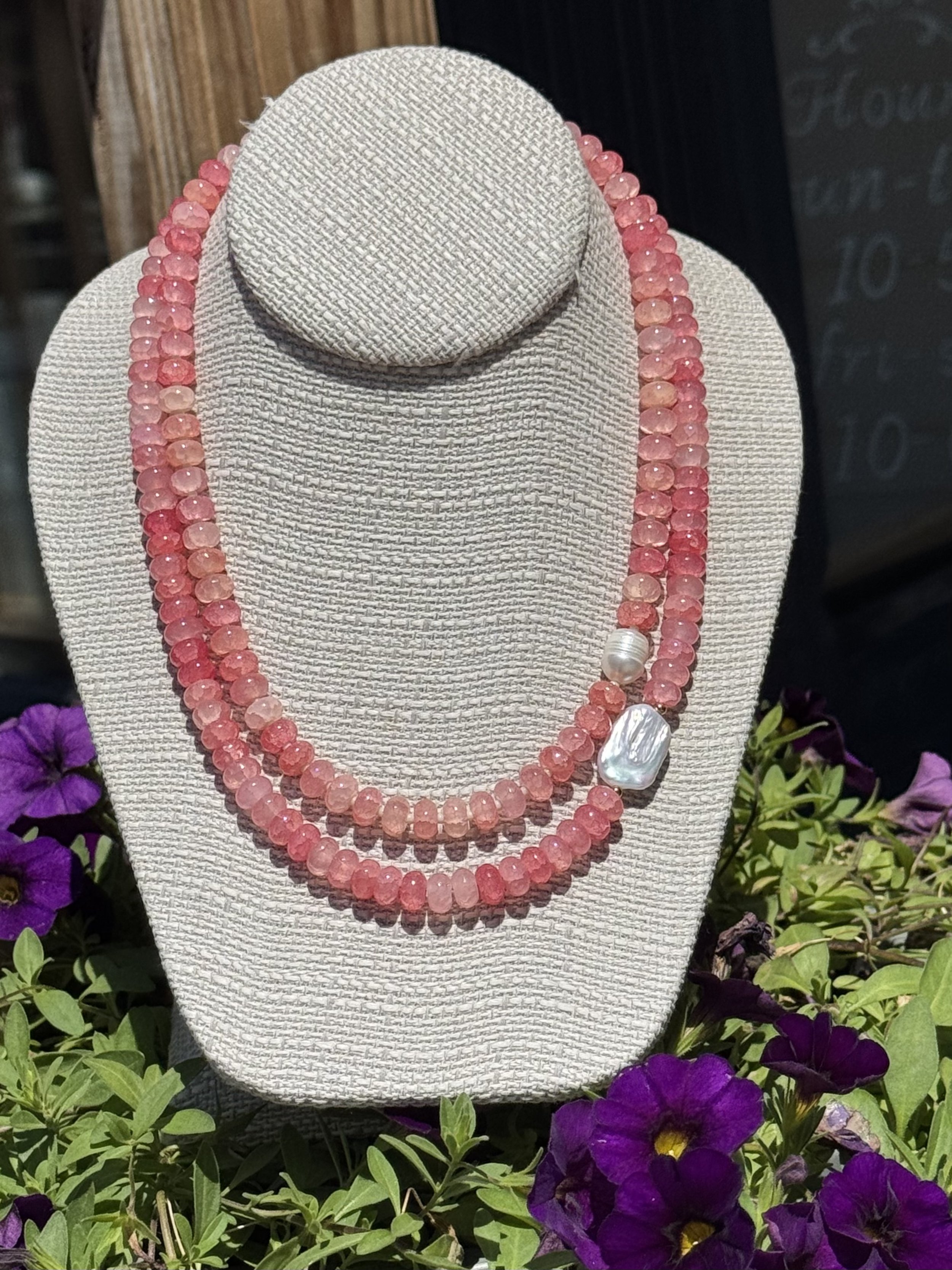 Dose of Dopamine - Strawberry Quartz with pearl