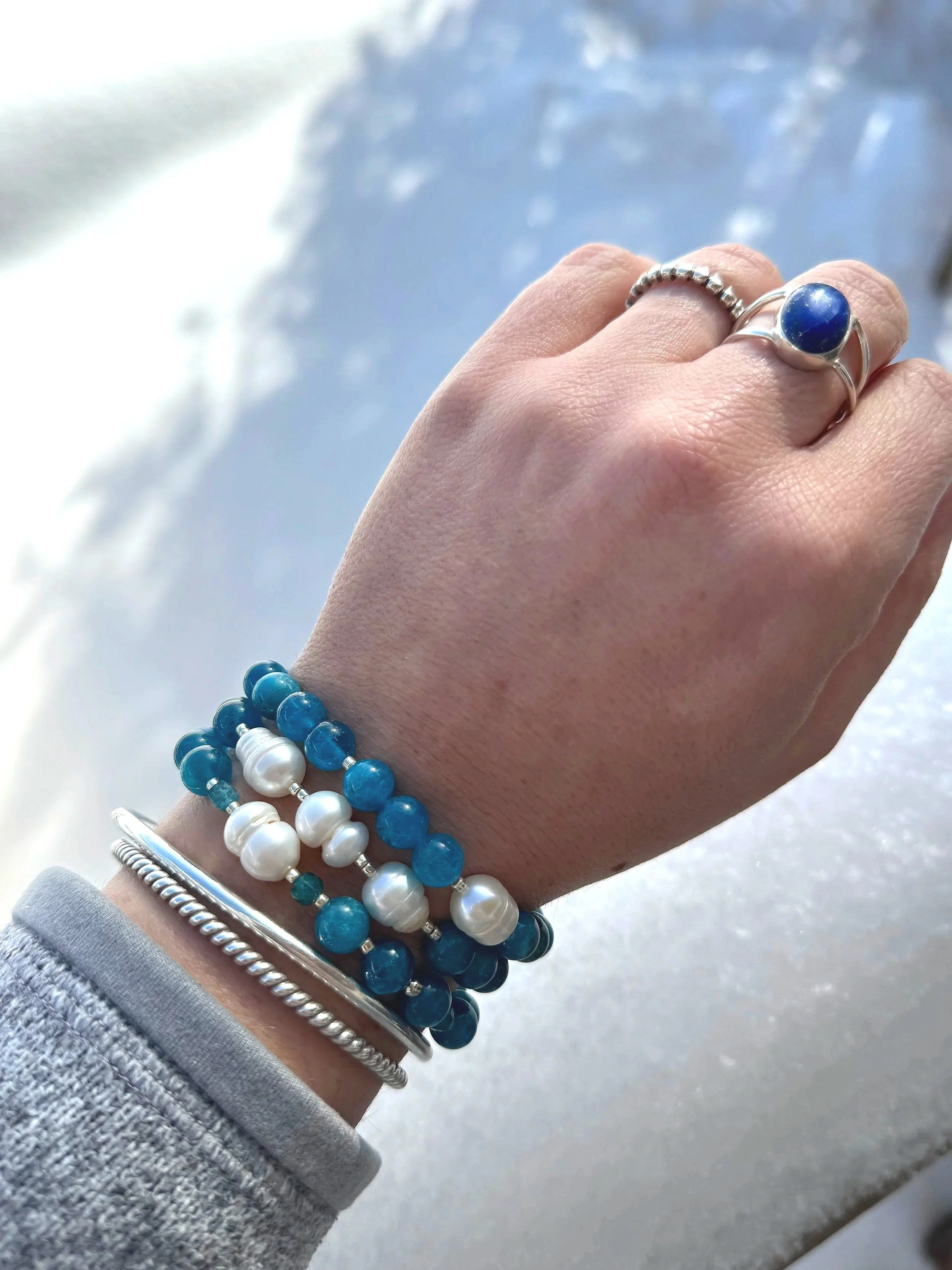 Blue Apatite Bracelets