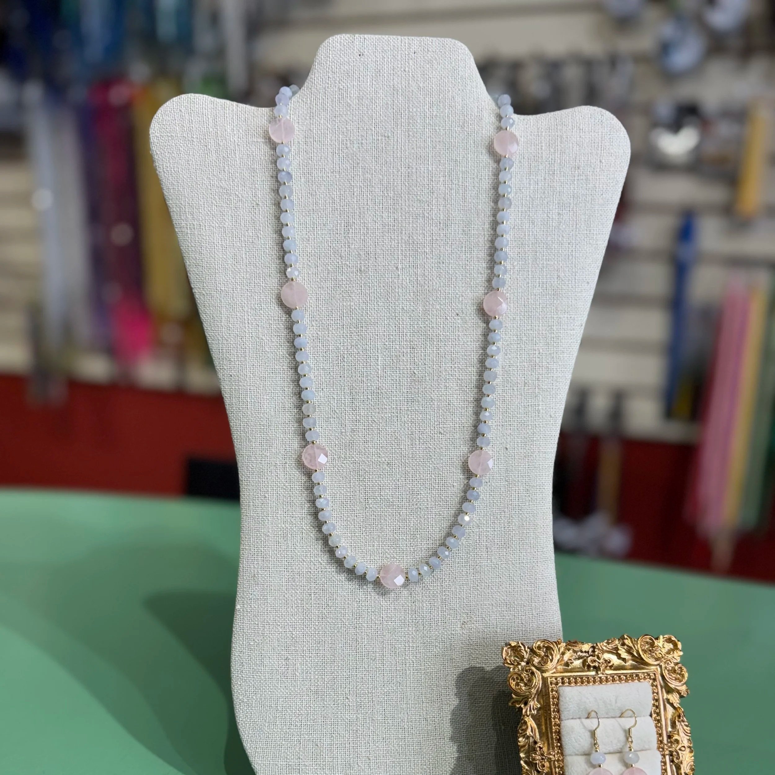 Rose Quartz & Moonstone Necklace