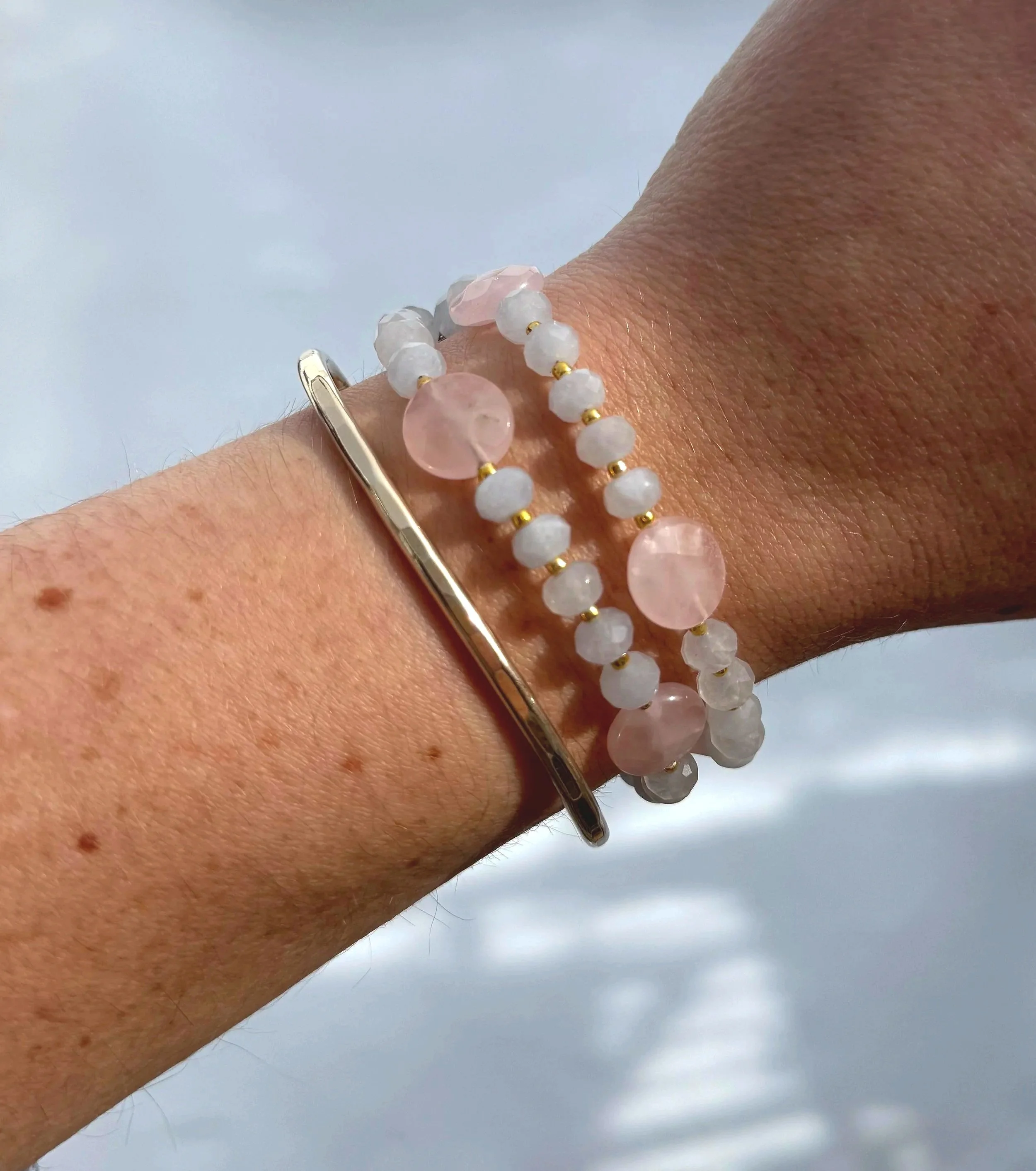 Rose Quartz & Moonstone Bracelet