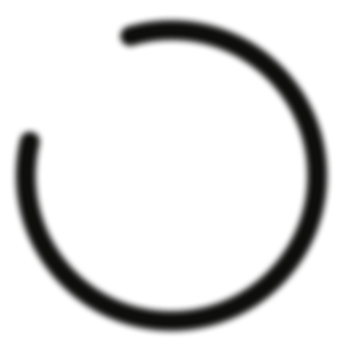 Schwarzes Symbol eines sich drehenden Pfeils in einem Kreis