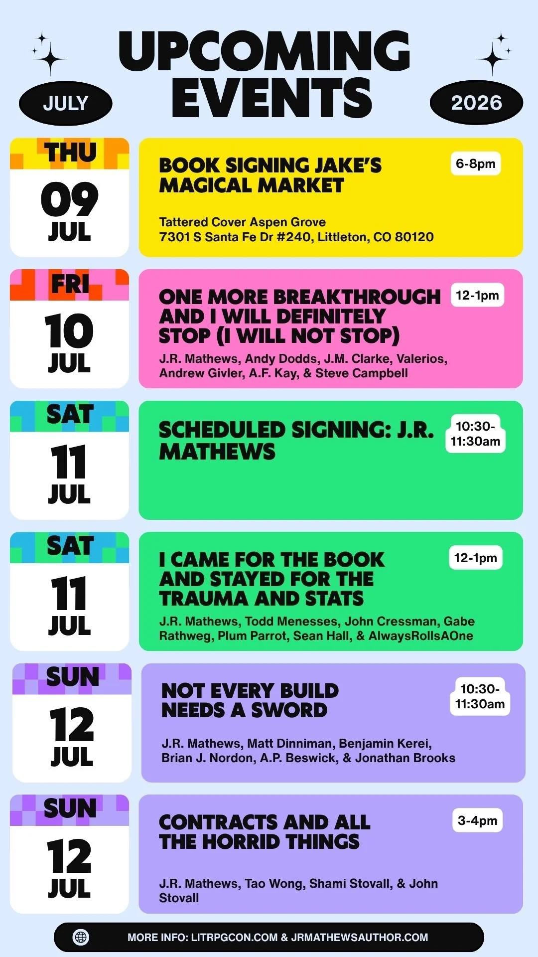 LitRPG CON Schedule