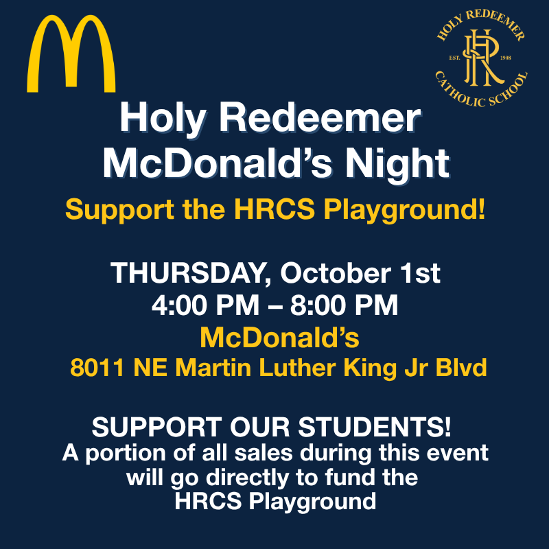 Holy Redeemer McDonald’s Night