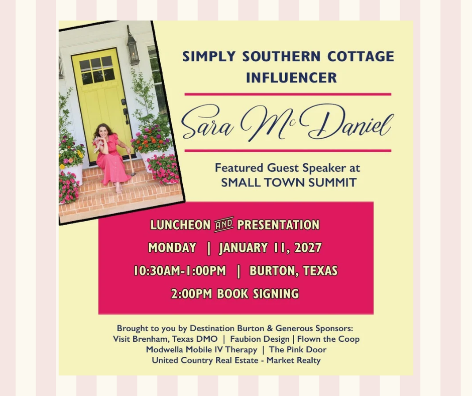 Sara McDaniel with Simply Southern Cottage Book Signing at The Pink Door