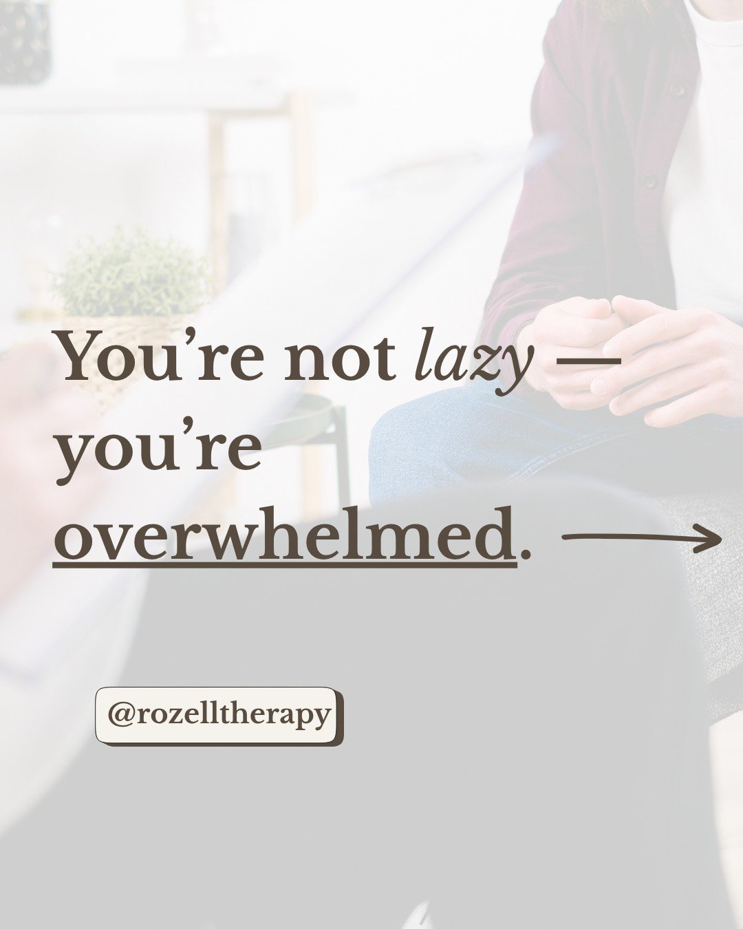 If you&rsquo;ve been feeling unmotivated or &ldquo;lazy,&rdquo; pause before judging yourself.
Your brain might be trying to protect you from burnout, not hold you back.

#mentalhealthawareness #selfcompassion #burnoutrecovery #therapyreminders #mind