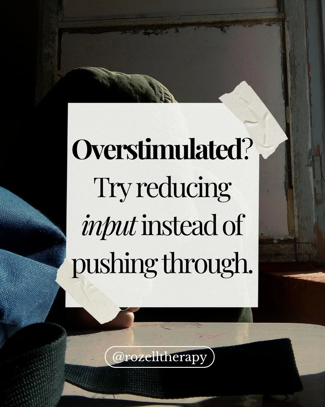 Regulation doesn&rsquo;t always mean doing more.
Sometimes it&rsquo;s about reducing input and letting your nervous system catch up.

Small shifts, less light, less noise, more physical support can signal safety to your body in ways we often overlook