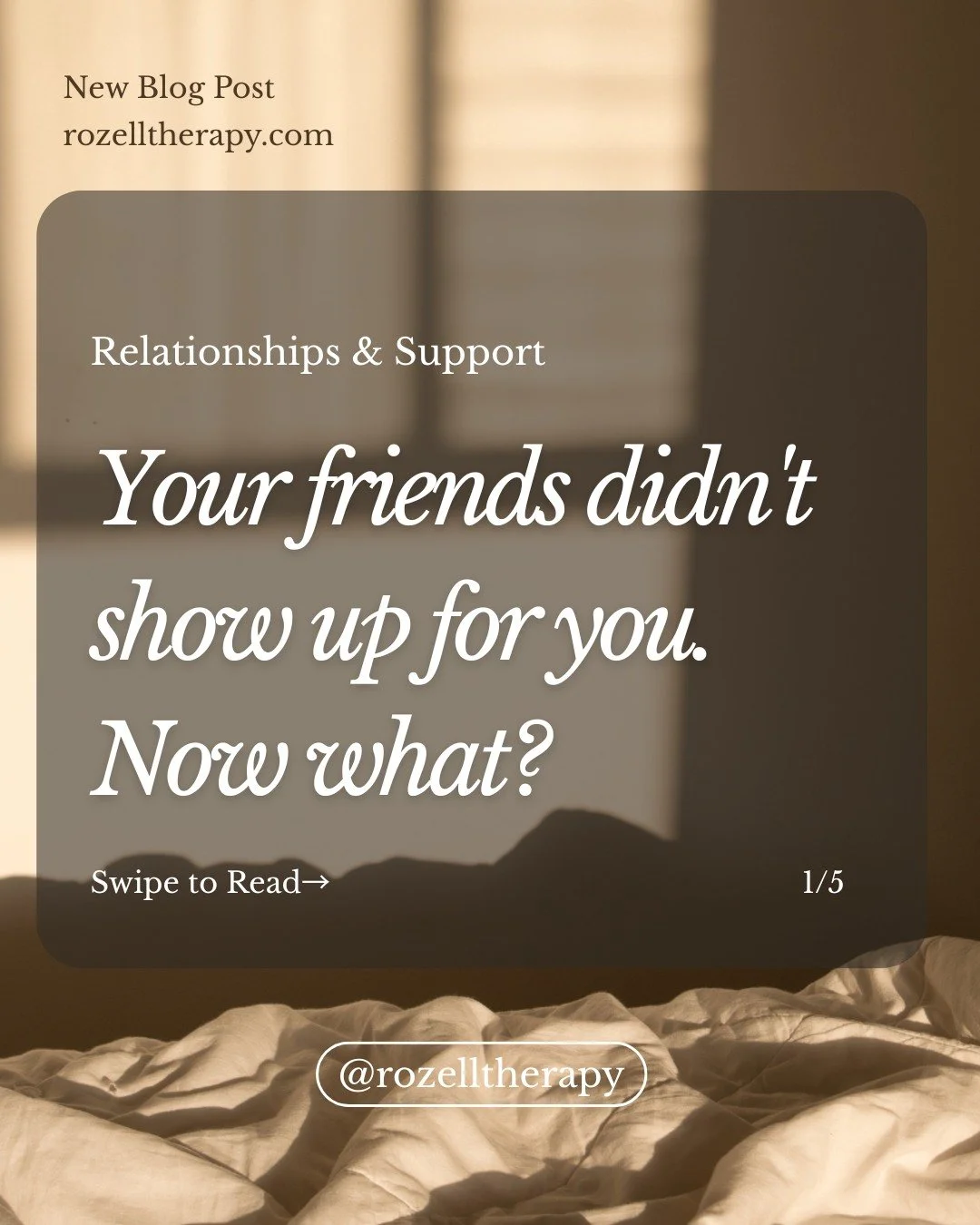 Your friends didn't show up for you the way you needed. And before you decide what that means about them or your friendship, there are some questions worth asking yourself first.
Are you placing the emotion where it actually belongs? Did they even kn