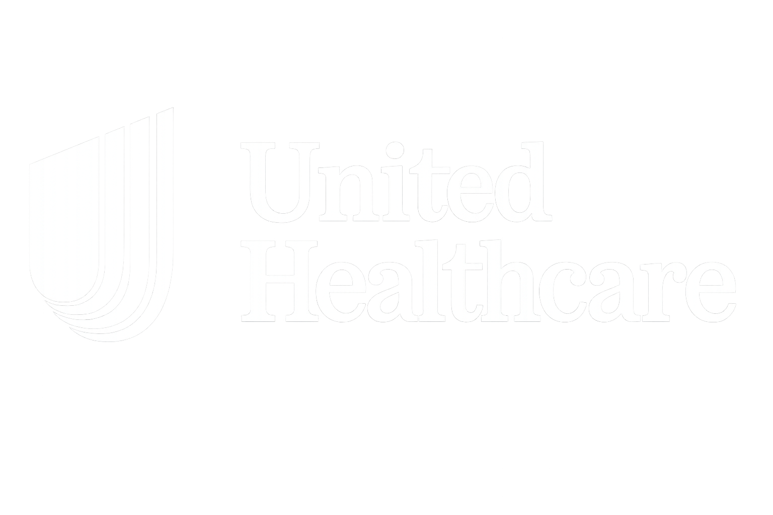 United Healthcare logo with a stylized 'U' and the company name in white text on a black background.