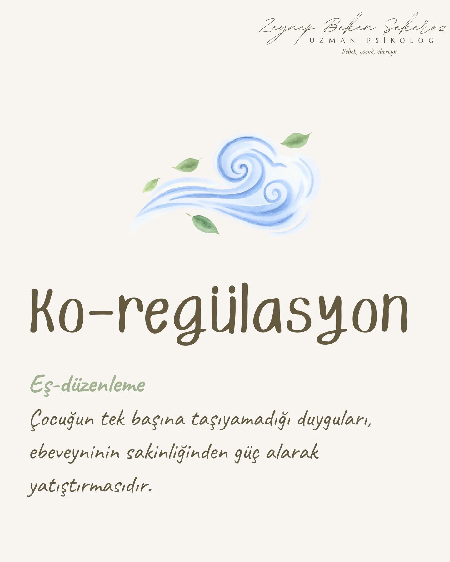 Ko-reg&uuml;lasyon; &ccedil;ocuğun zor duygularını hemen &ldquo;durdurmak&rdquo; değil, o anlarda yanında kalabilmektir🤍

&Ccedil;ocuklar kendilerini sakinleştirmeyi, sakin kalabilen bir yetişkinin eşliğinde &ouml;ğrenir.

Sizin bug&uuml;nk&uuml; sa