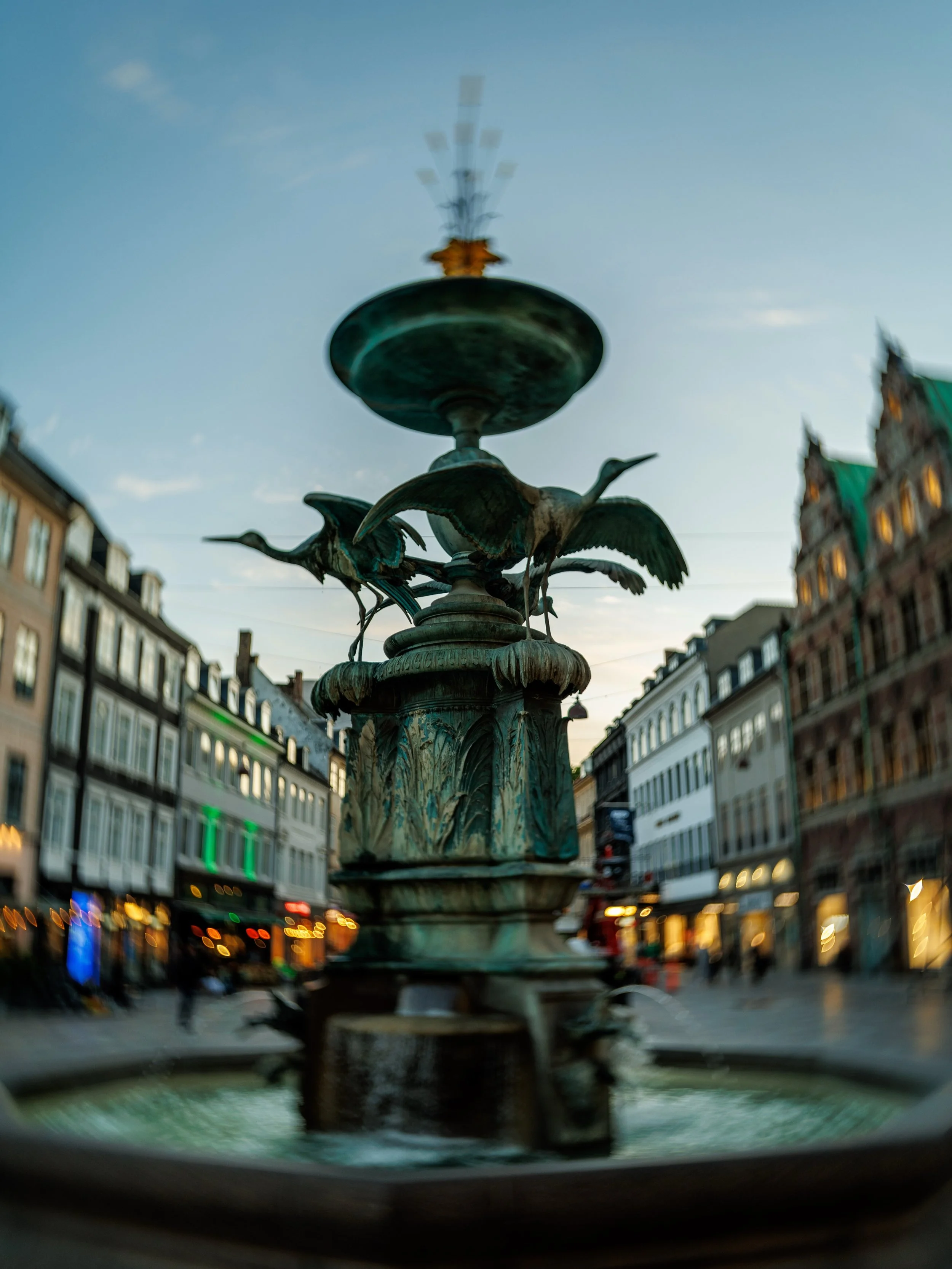 At the Stork Fountain
Stork Fountain (1894), by Vilhelm Bissen

Captured with a Lomography Petzval 27mm.