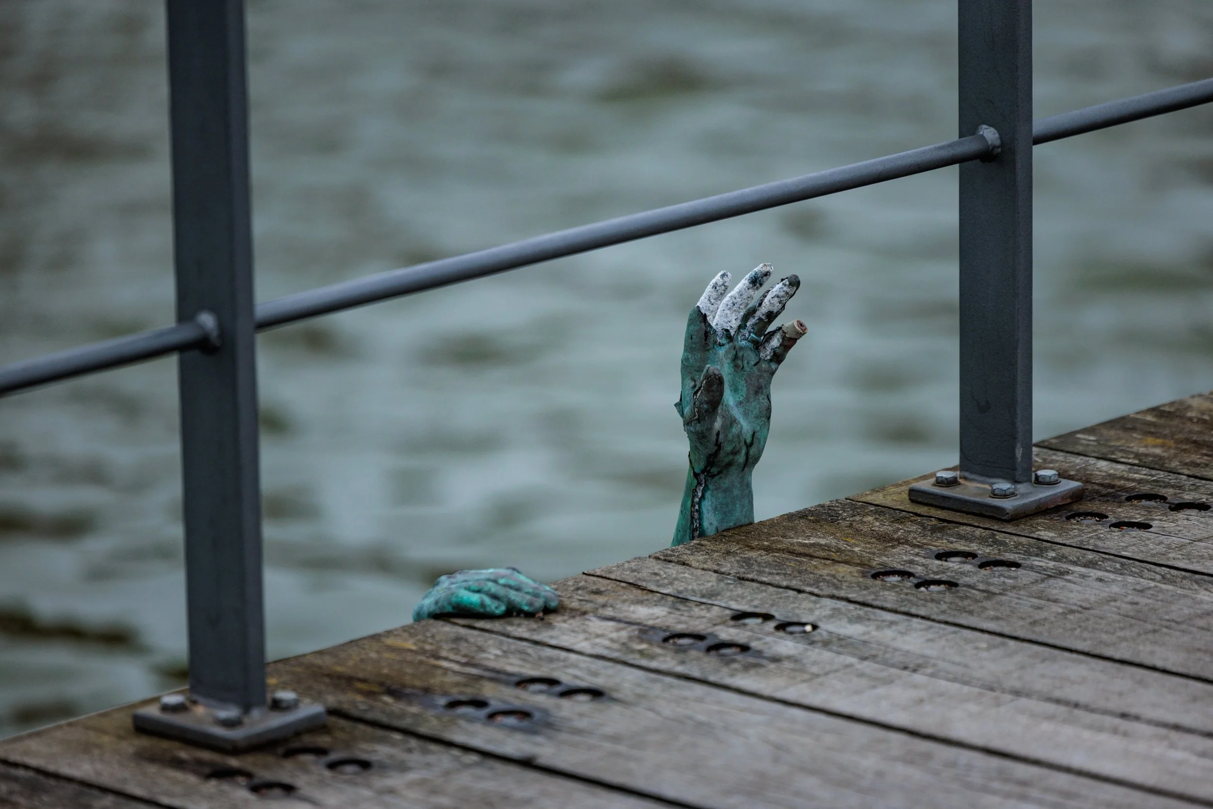 Hands of Elsinore, unknown artist, installed in 2015 - Helsingør 