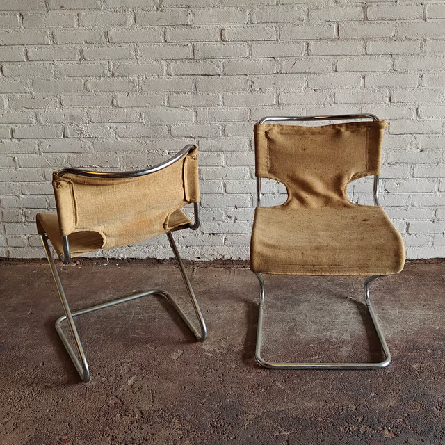 Pascal Mourgue Biscia chairs with canvas seats 4.png
