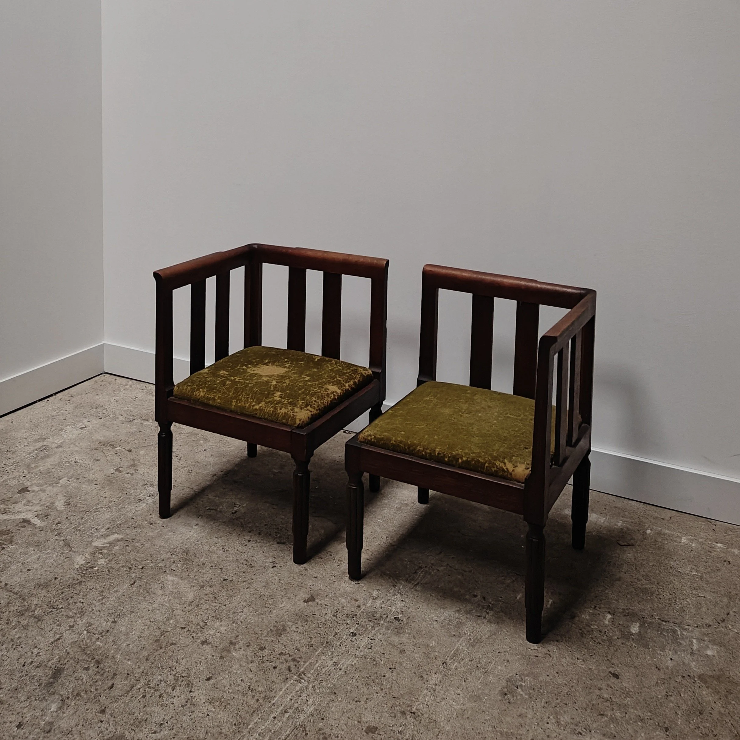 Classic set of two corner chairs