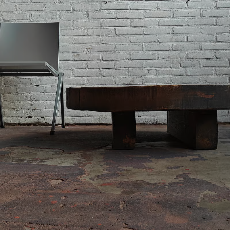 Solid oak round coffee table 8.png