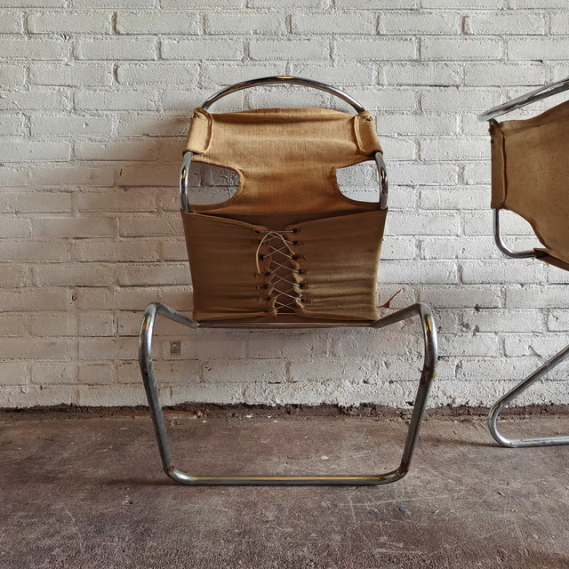 Pascal Mourgue Biscia chairs with canvas seats 7.png