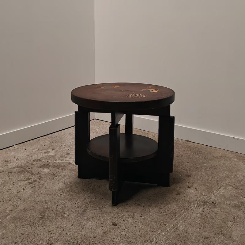 Patinated Amsterdamse school side table