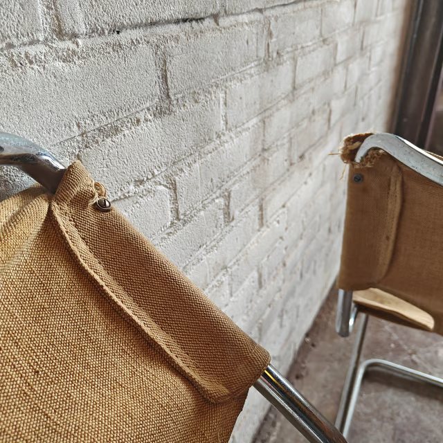 Pascal Mourgue Biscia chairs with canvas seats 14.png