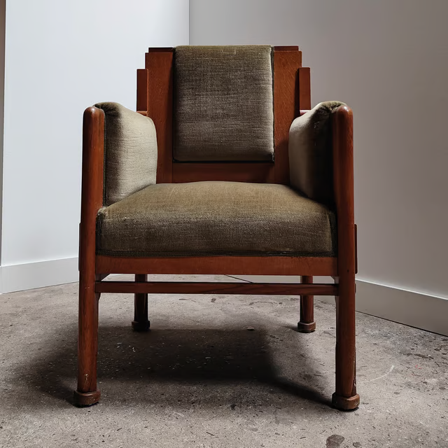 Stately architectural Amsterdam school armchairs 4.png