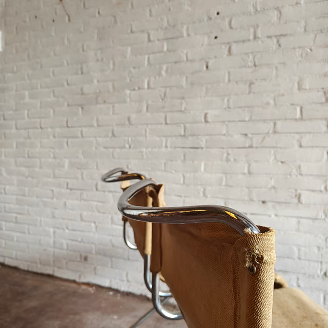 Pascal Mourgue Biscia chairs with canvas seats 11.png