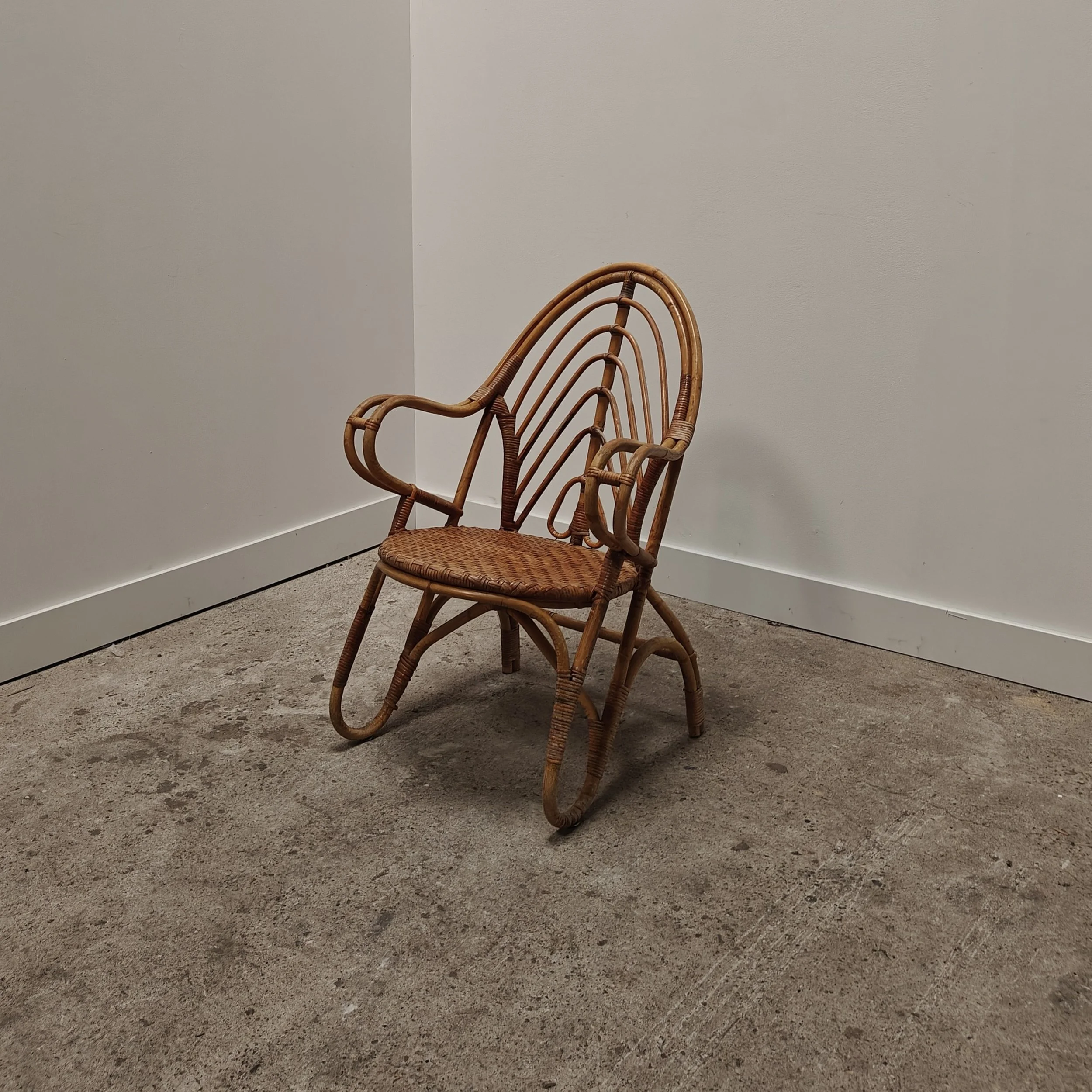 Rattan armchair from the 1950s