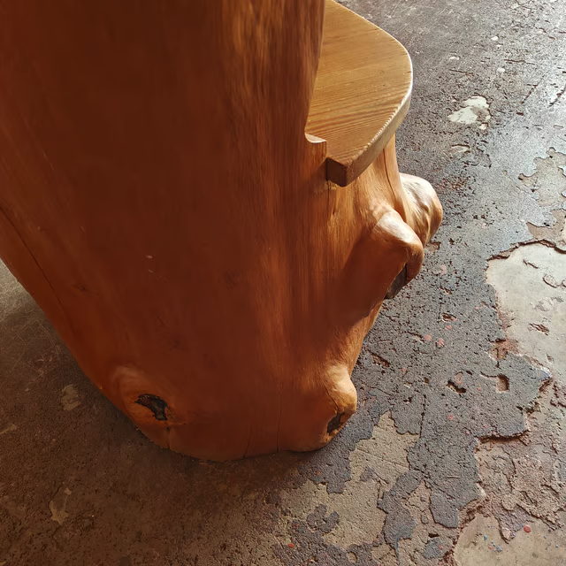 Large old tree trunk chair natural with knots 2.png