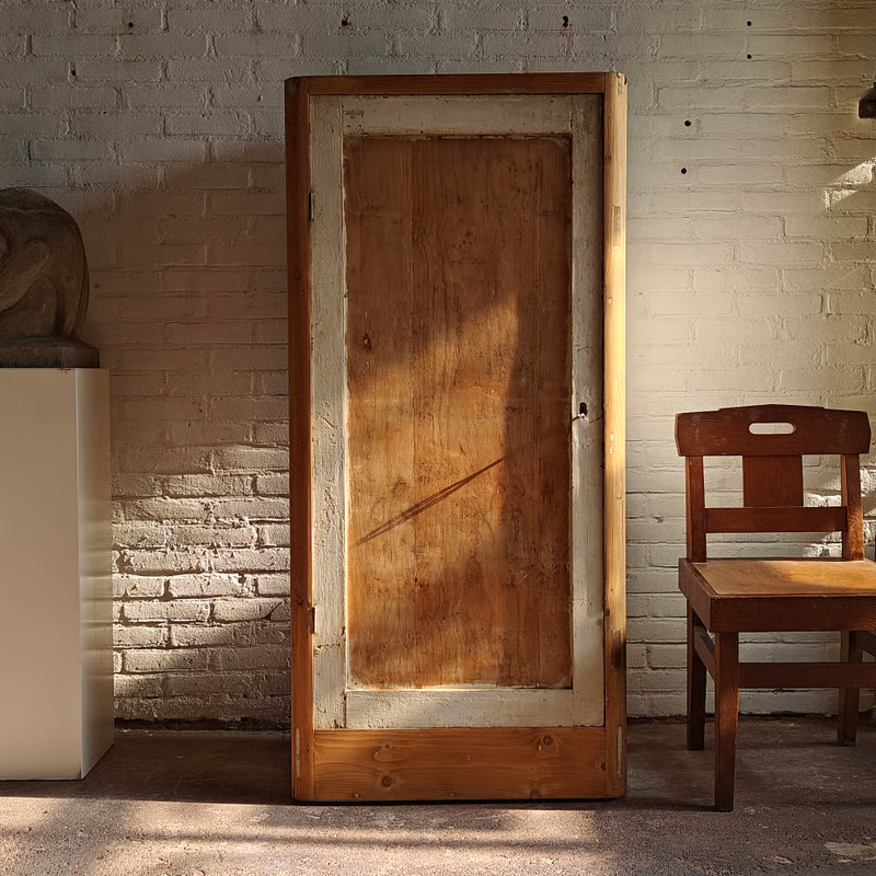One door cabinet wood and old white paint 5.png