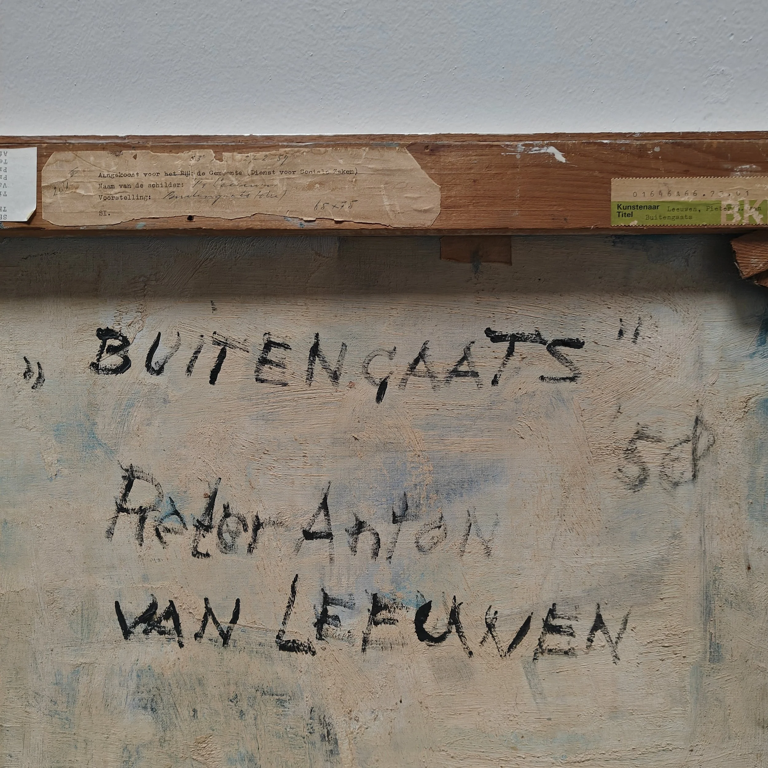 Abstract painting signed Pieter Anton van Leeuwen 1958 9.jpg