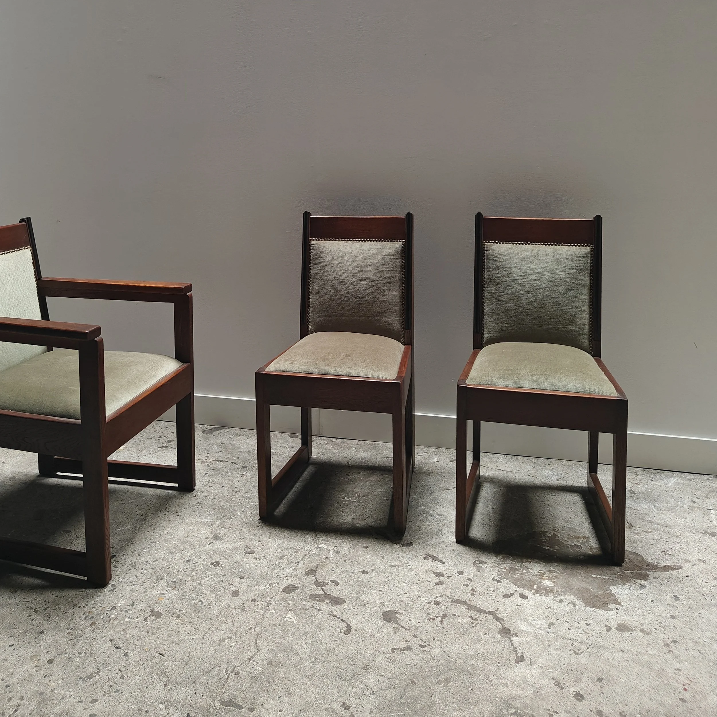 Haagse school dining or side chairs green veloer 3.jpg