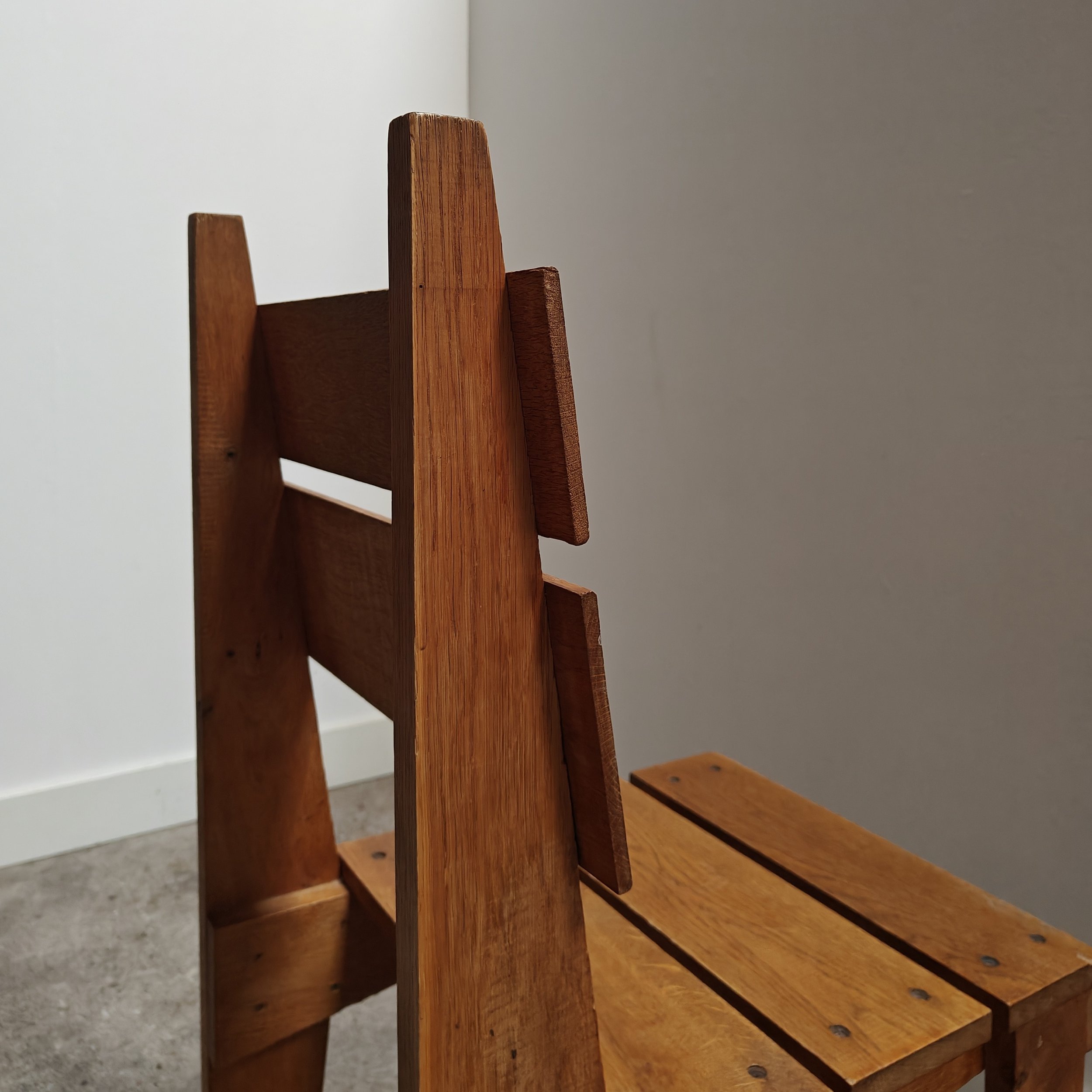 Dutch carpenter made oak dining chairs from the 1960's 9.jpg