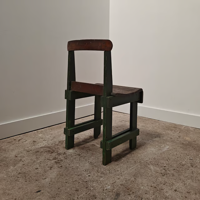 Industrial workshop chair from England, 1940s 5.png